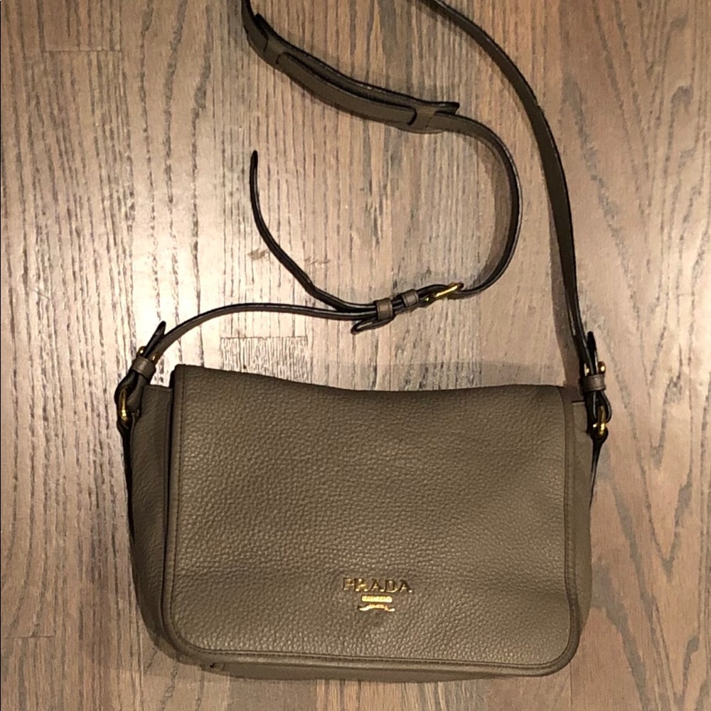 AUTHENTIC Prada grey crossbody handbag